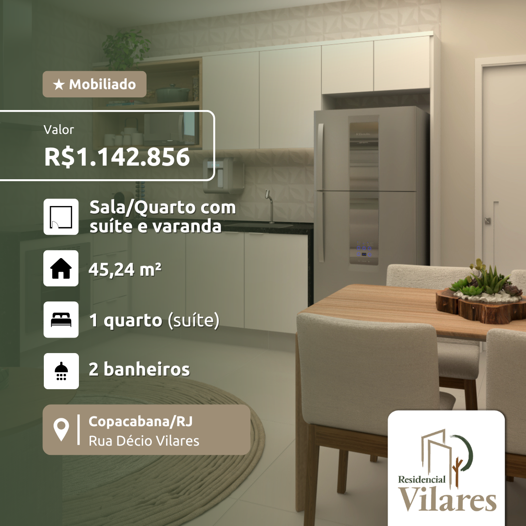 Imagem Apartamento com 1 Quarto à Venda, 33 m²em Copacabana - Rio de Janeiro