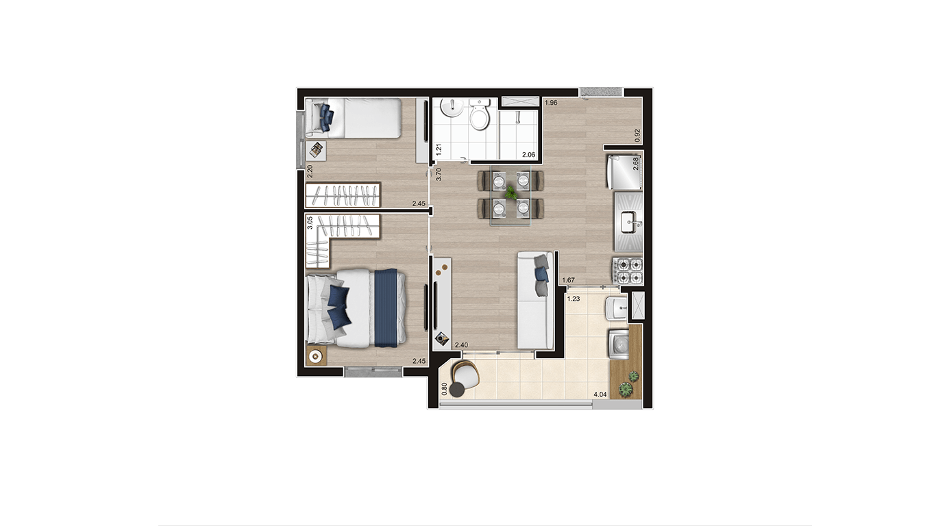 Imagem Apartamento com 2 Quartos à Venda, 43 m²em Jardim Maringá - São Paulo