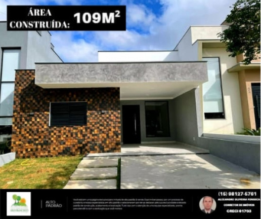 Imagem Casa de Condomínio com 3 Quartos à Venda, 109 m² em Cajuru do Sul - Sorocaba