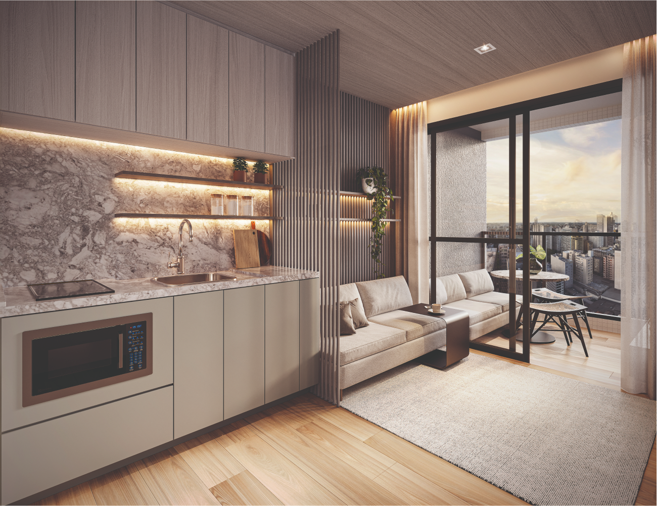 Imagem Apartamento com 1 Quarto à Venda, 31 m² em Centro - Curitiba