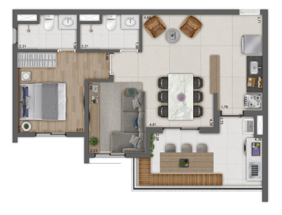 Imagem Apartamento com 3 Quartos à Venda, 69 m² em Butantã - São Paulo