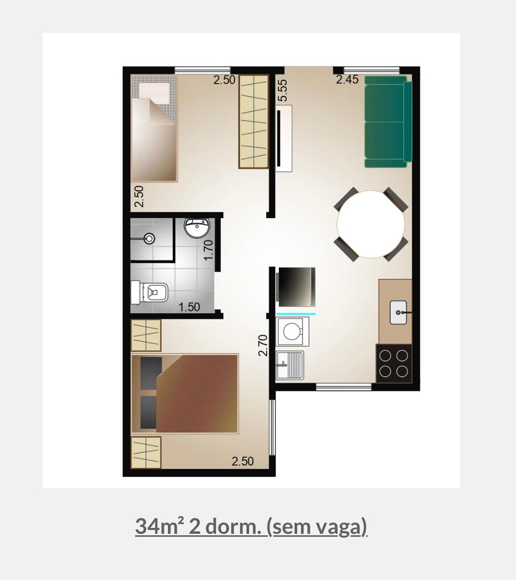 Imagem Apartamento com 2 Quartos à Venda, 34 m²em Vila Elze - São Paulo