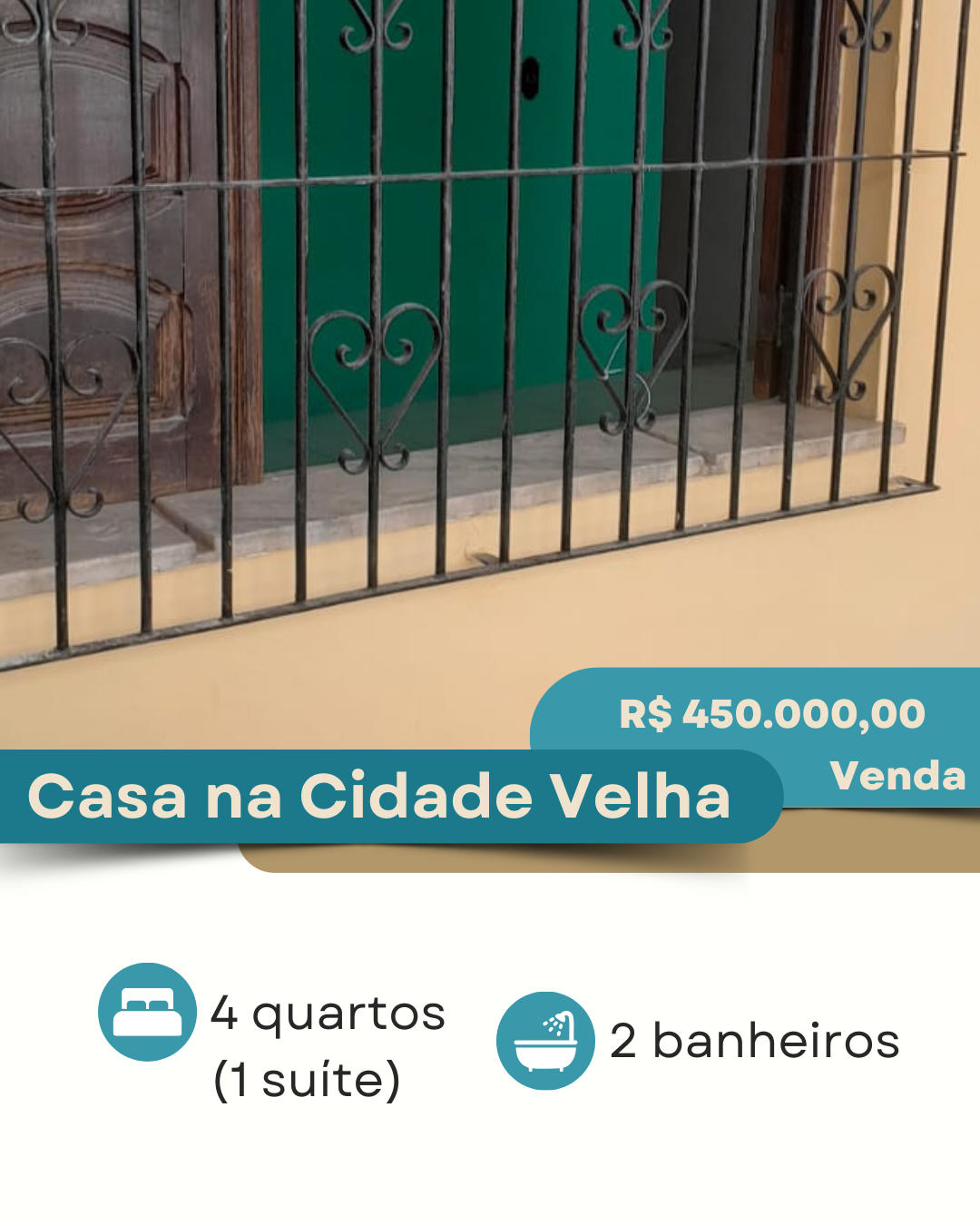Casa com 4 Quartos à Venda, 220 m²em Cidade Velha - Belém