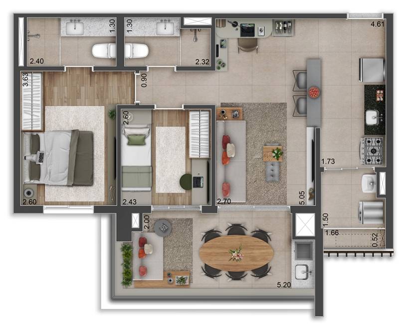 Imagem Apartamento com 2 Quartos à Venda, 69 m²em Vila Santa Catarina - São Paulo Imagem Apartamento com 2 Quartos à Venda, 69 m²em Vila Santa Catarina - São Paulo