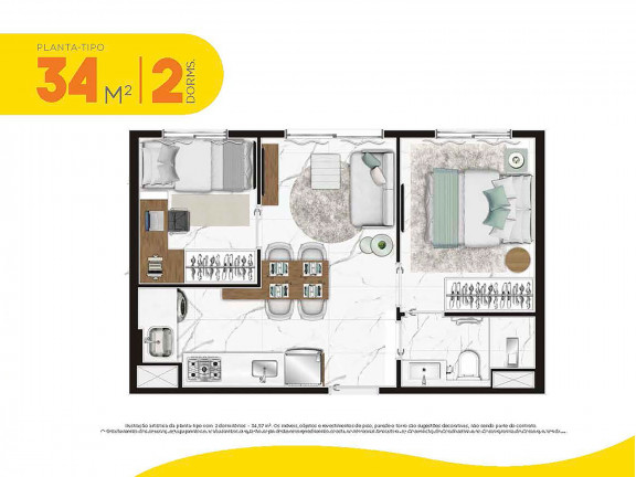 Imagem Apartamento com 2 Quartos à Venda, 34 m² em Lapa De Baixo - São Paulo Imagem Apartamento com 2 Quartos à Venda, 34 m² em Lapa De Baixo - São Paulo