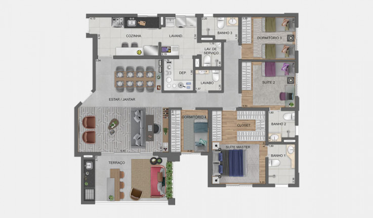 Imagem Apartamento com 4 Quartos à Venda, 132 m² em City América - São Paulo Imagem Apartamento com 4 Quartos à Venda, 132 m² em City América - São Paulo