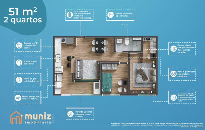 Imagem Apartamento com 2 Quartos à Venda, 51 m² em Janga - Paulista