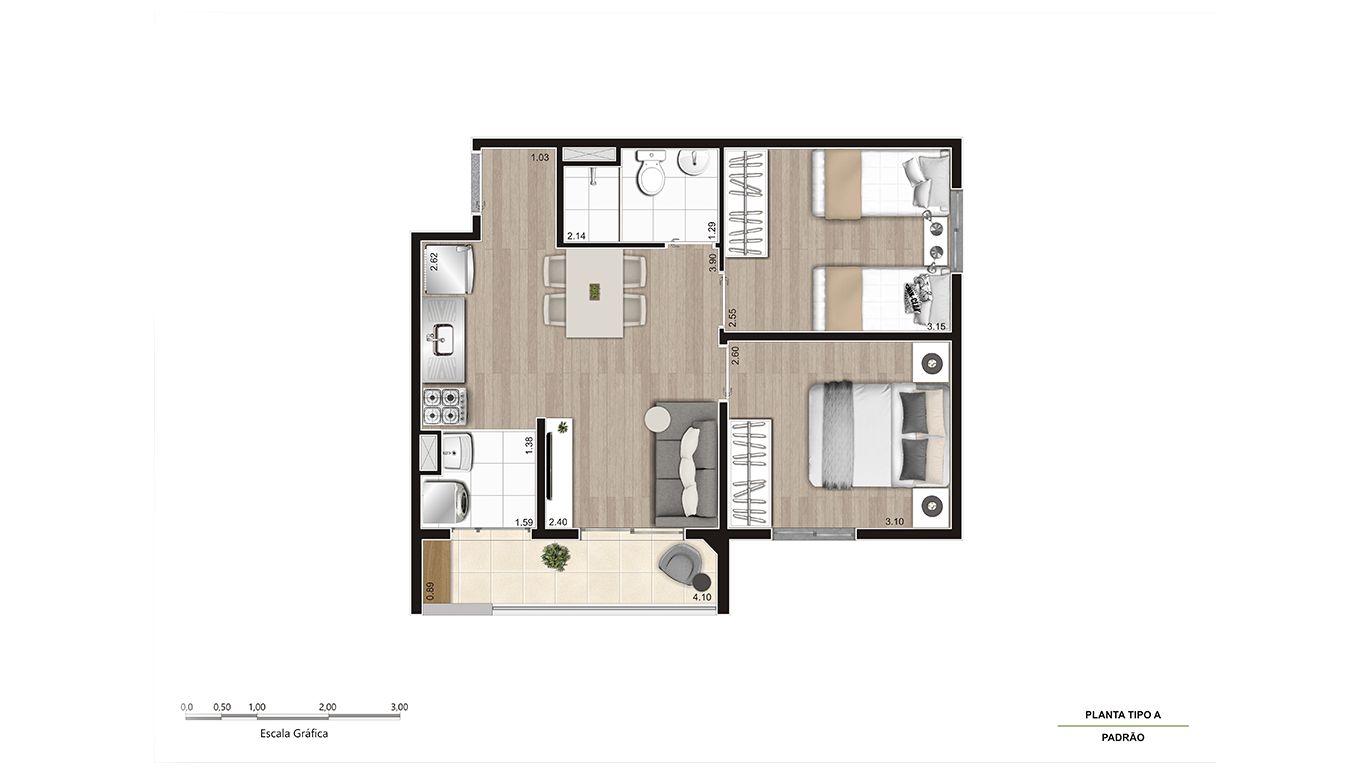 Imagem Apartamento com 2 Quartos à Venda, 45 m²em Quitaúna - Osasco