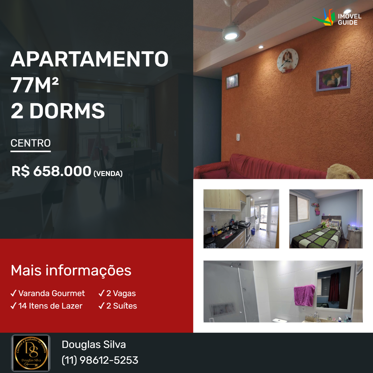 Apartamento com 2 Quartos à Venda, 77 m²em Centro - Osasco