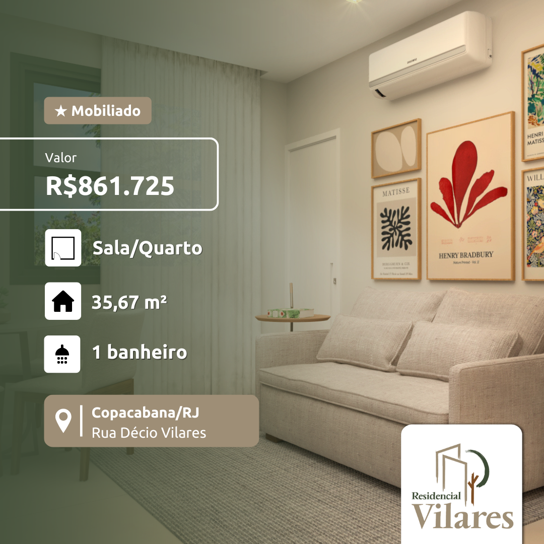 Imagem Apartamento com 1 Quarto à Venda, 33 m²em Copacabana - Rio de Janeiro