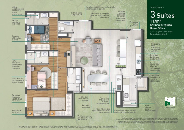 Imagem Apartamento com 3 Quartos à Venda, 117 m² em Vila Assunção - Santo André