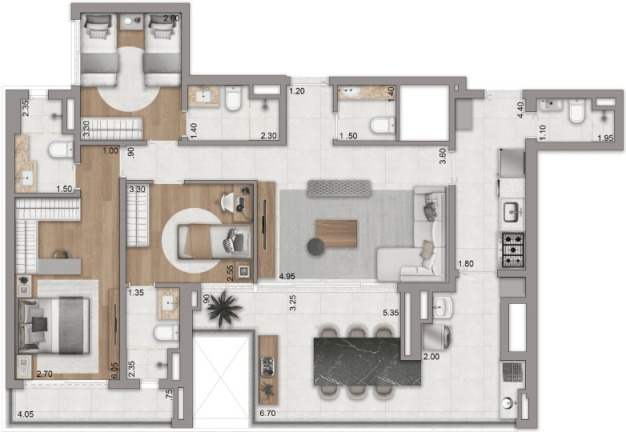 Imagem Apartamento com 3 Quartos à Venda, 123 m²em Jardim das Acácias - São Paulo