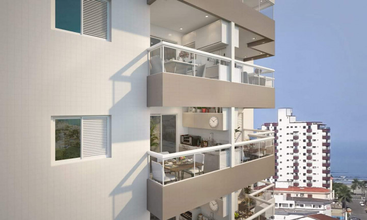 Imagem Apartamento com 2 Quartos à Venda, 56 m² em Mirim - Praia Grande