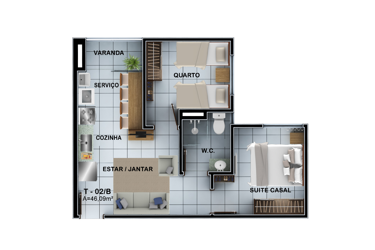 Imagem Apartamento com 3 Quartos à Venda, 66 m²em Cidade Jardim - Teresina