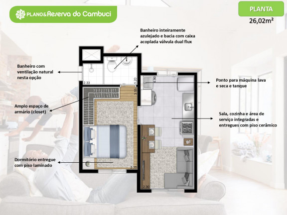 Imagem Apartamento com 1 Quarto à Venda, 26 m² em Cambuci - São Paulo