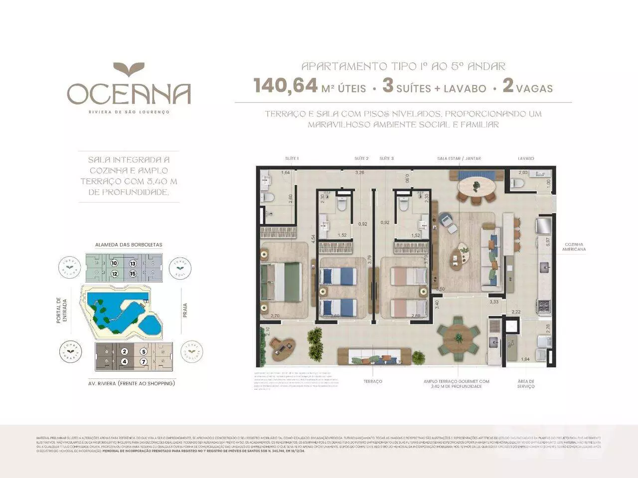 Imagem Apartamento com 3 Quartos à Venda, 127 m² em Riviera - Bertioga