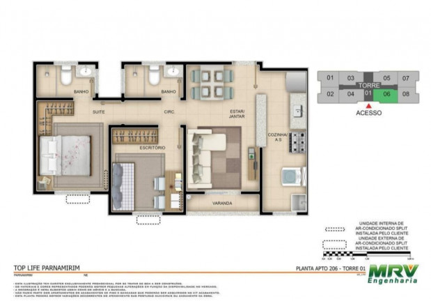 Imagem Apartamento com 2 Quartos à Venda, 58 m² em Nova Parnamirim - Parnamirim
