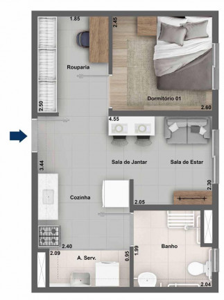 Imagem Apartamento com 2 Quartos à Venda, 40 m² em Jaguaré - São Paulo Imagem Apartamento com 2 Quartos à Venda, 40 m² em Jaguaré - São Paulo