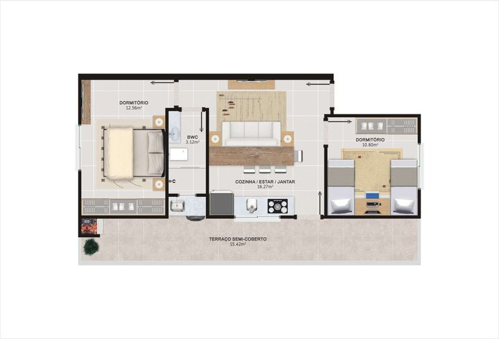 Imagem Apartamento com 2 Quartos à Venda, 65 m² em Lídia Duarte - Camboriú