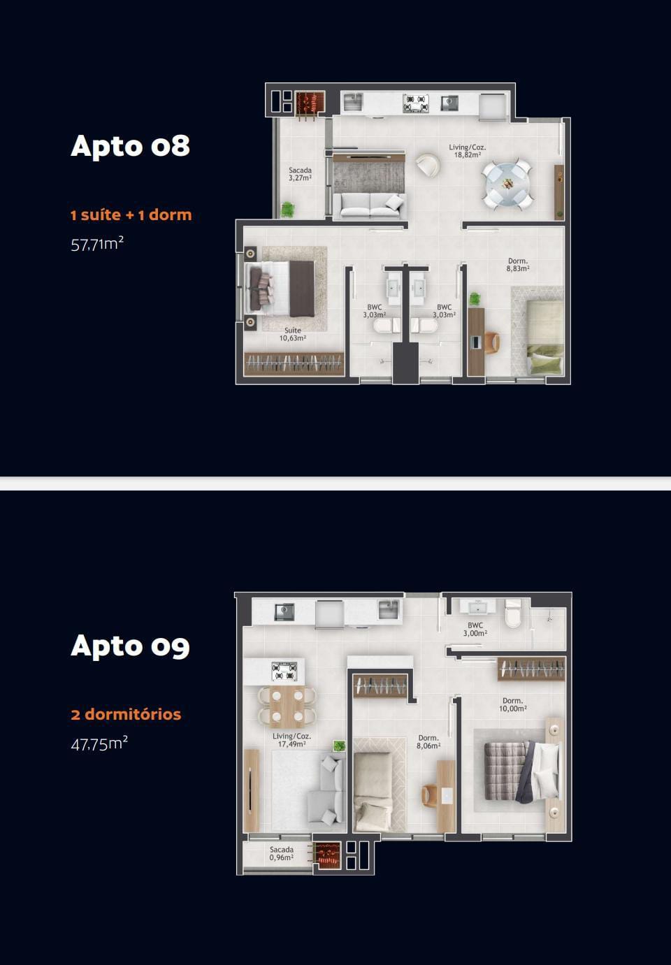 Imagem Apartamento com 2 Quartos à Venda, 53 m²em Passa Vinte - Palhoça
