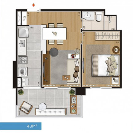 Imagem Apartamento com 2 Quartos à Venda, 87 m² em José Menino - Santos