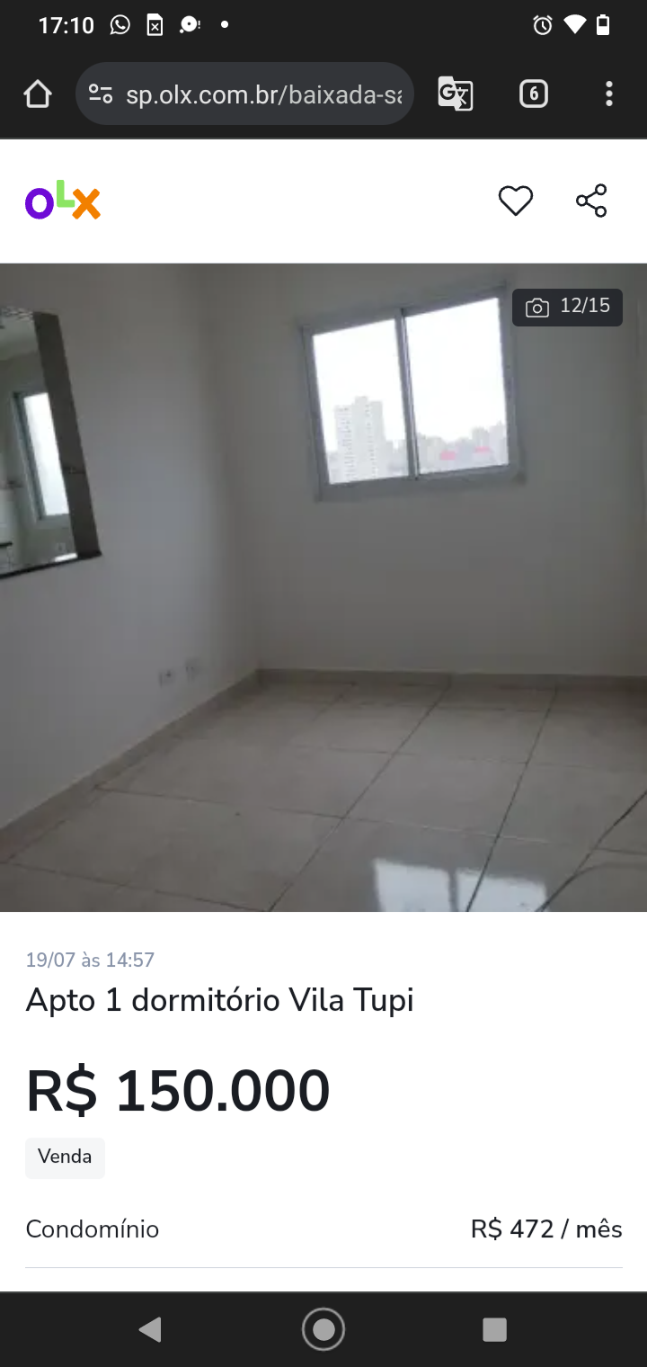 Imagem Apartamento com 1 Quarto à Venda, 39 m²em Tupi - Praia Grande