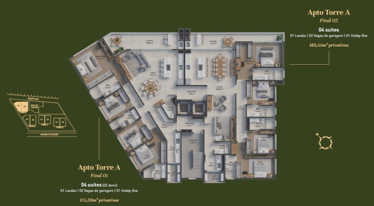 Imagem Apartamento com 4 Quartos à Venda, 175 m² em Praia da Armação do Itapocoroy - Penha Imagem Apartamento com 4 Quartos à Venda, 175 m² em Praia da Armação do Itapocoroy - Penha