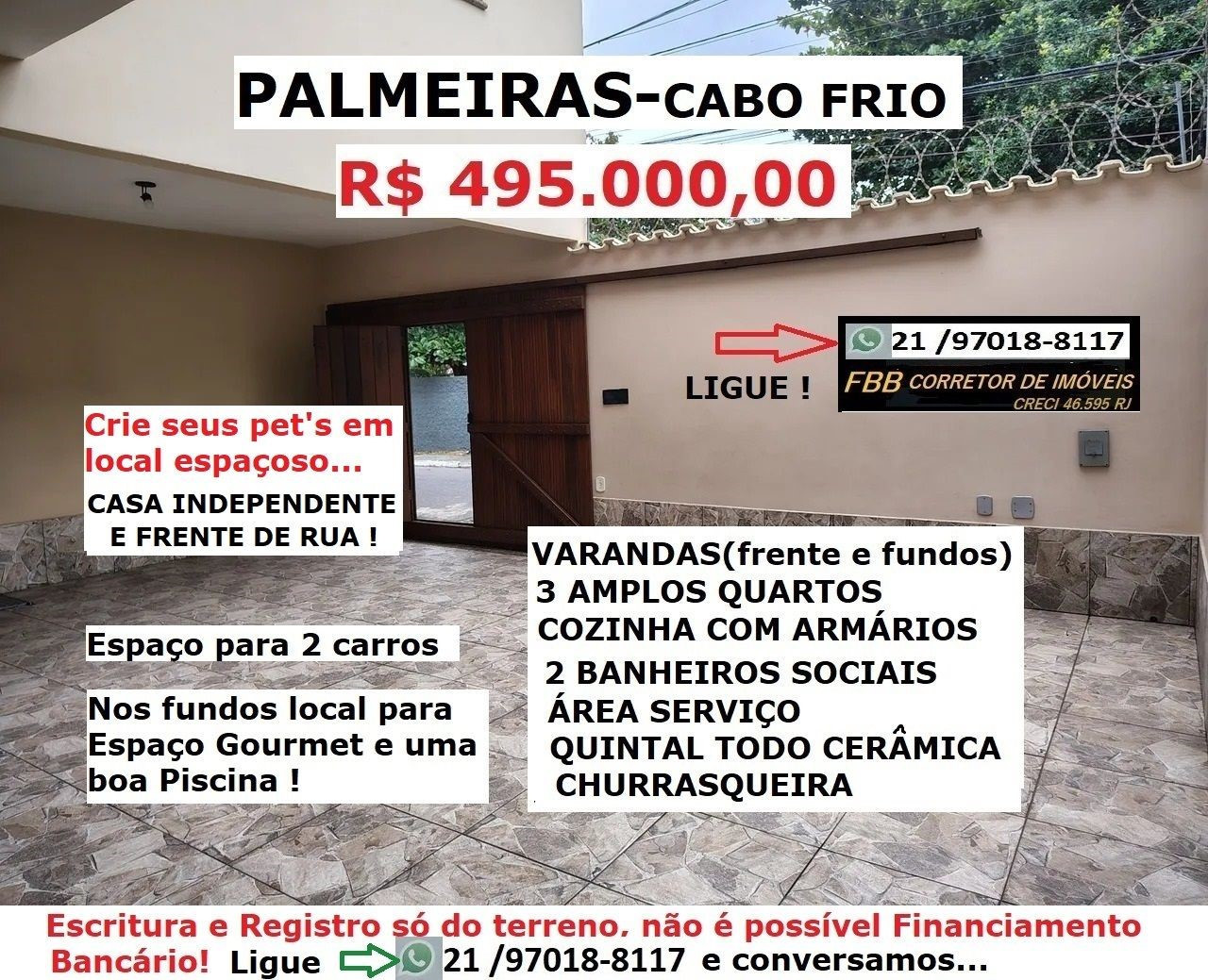 Casa com 3 Quartos à Venda, 180 m² em Palmeiras - Cabo Frio