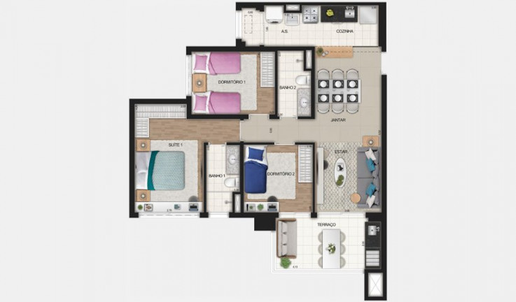 Imagem Apartamento com 3 Quartos à Venda, 67 m² em Centro - Osasco