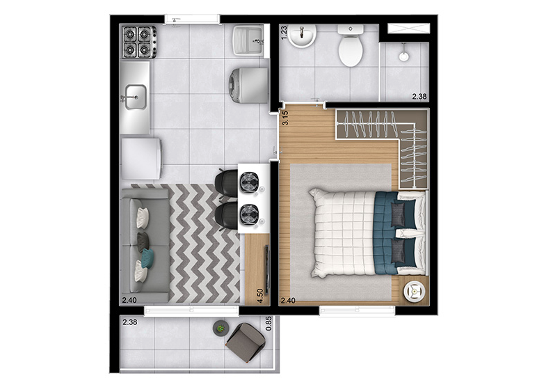 Imagem Apartamento com 1 Quarto à Venda, 28 m²em Jardim Itacolomi - São Paulo Imagem Apartamento com 1 Quarto à Venda, 28 m²em Jardim Itacolomi - São Paulo
