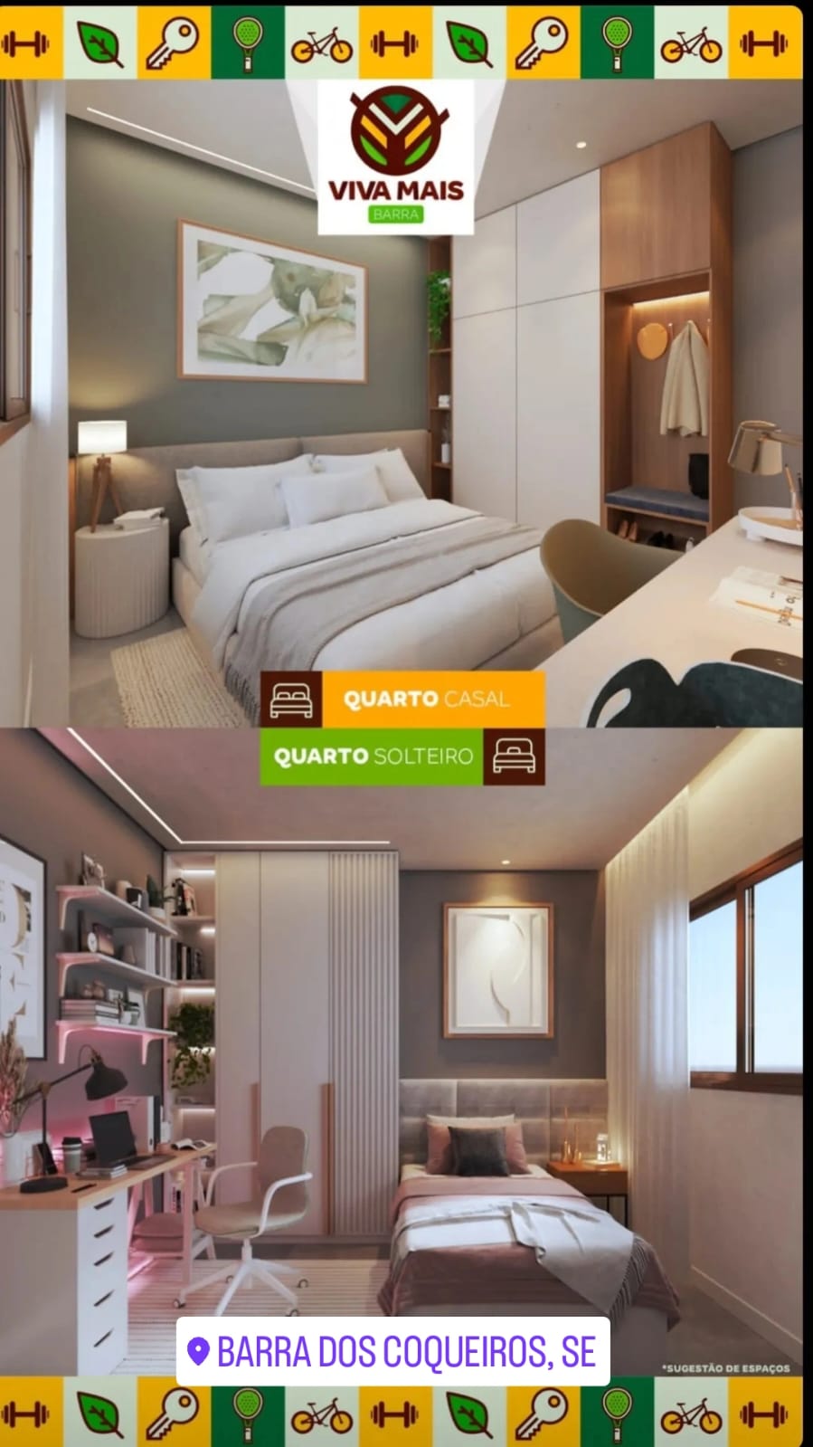 Casa de Condomínio com 2 Quartos à Venda, 57 m²em Povoado Olhos D'Água - Barra dos Coqueiros
