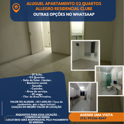 Imagem Apartamento com 2 Quartos para Alugar, 42 m² em Colônia Terra Nova - Manaus Imagem Apartamento com 2 Quartos para Alugar, 42 m² em Colônia Terra Nova - Manaus
