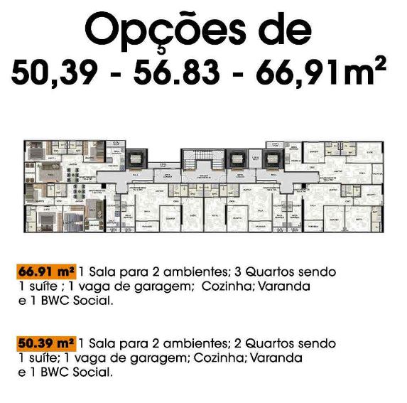 Imagem Apartamento com 3 Quartos à Venda, 66 m² em Casa Amarela - Recife