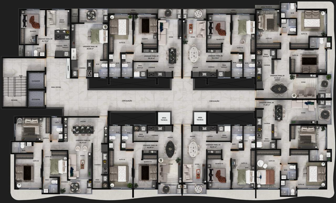 Imagem Apartamento com 2 Quartos à Venda, 57 m²em Intermares - Cabedelo