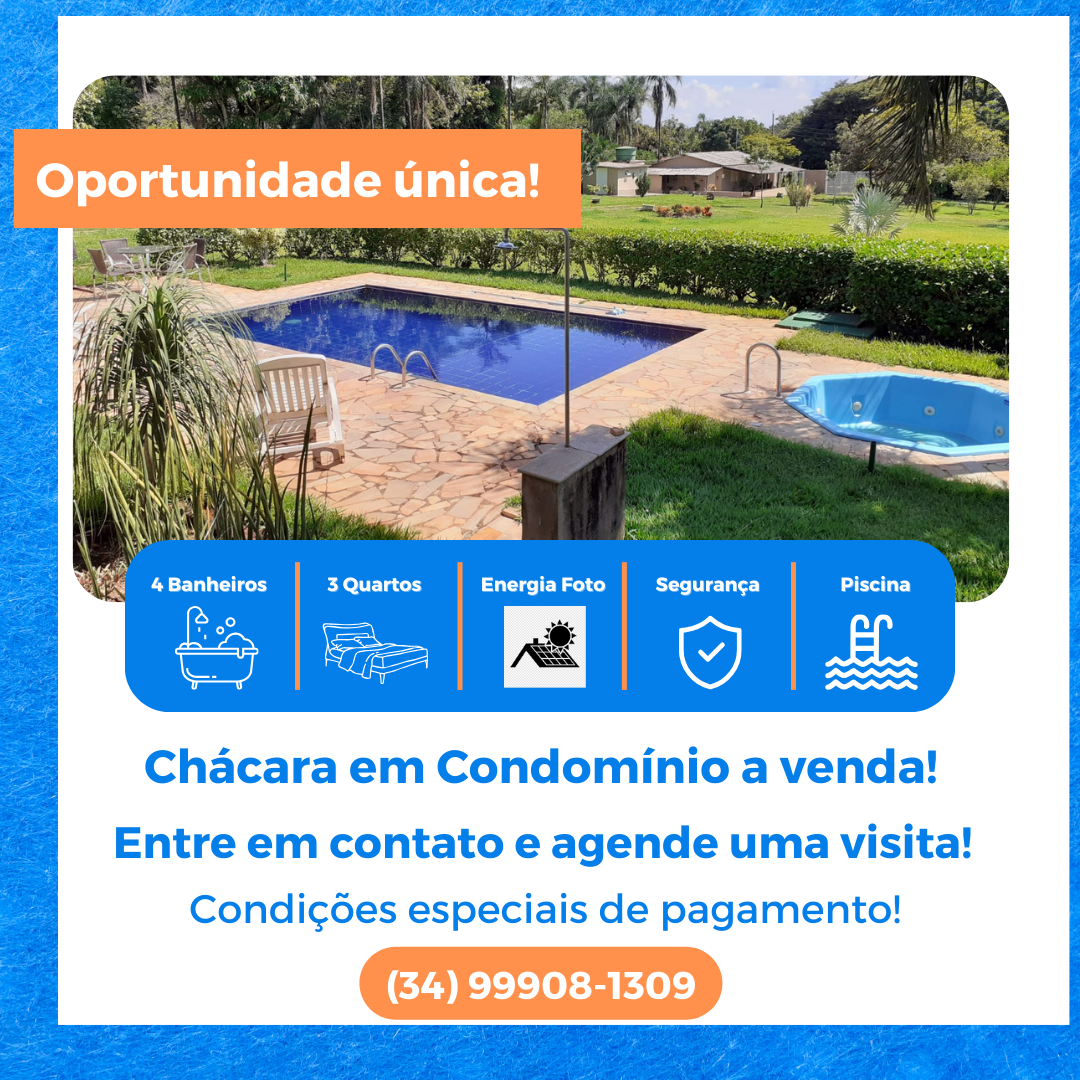Imagem Chácara com 3 Quartos à Venda, 5 m²em Chácaras Eldorado - Uberlândia