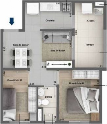 Imagem Apartamento com 2 Quartos à Venda,  em Jaguaré - São Paulo