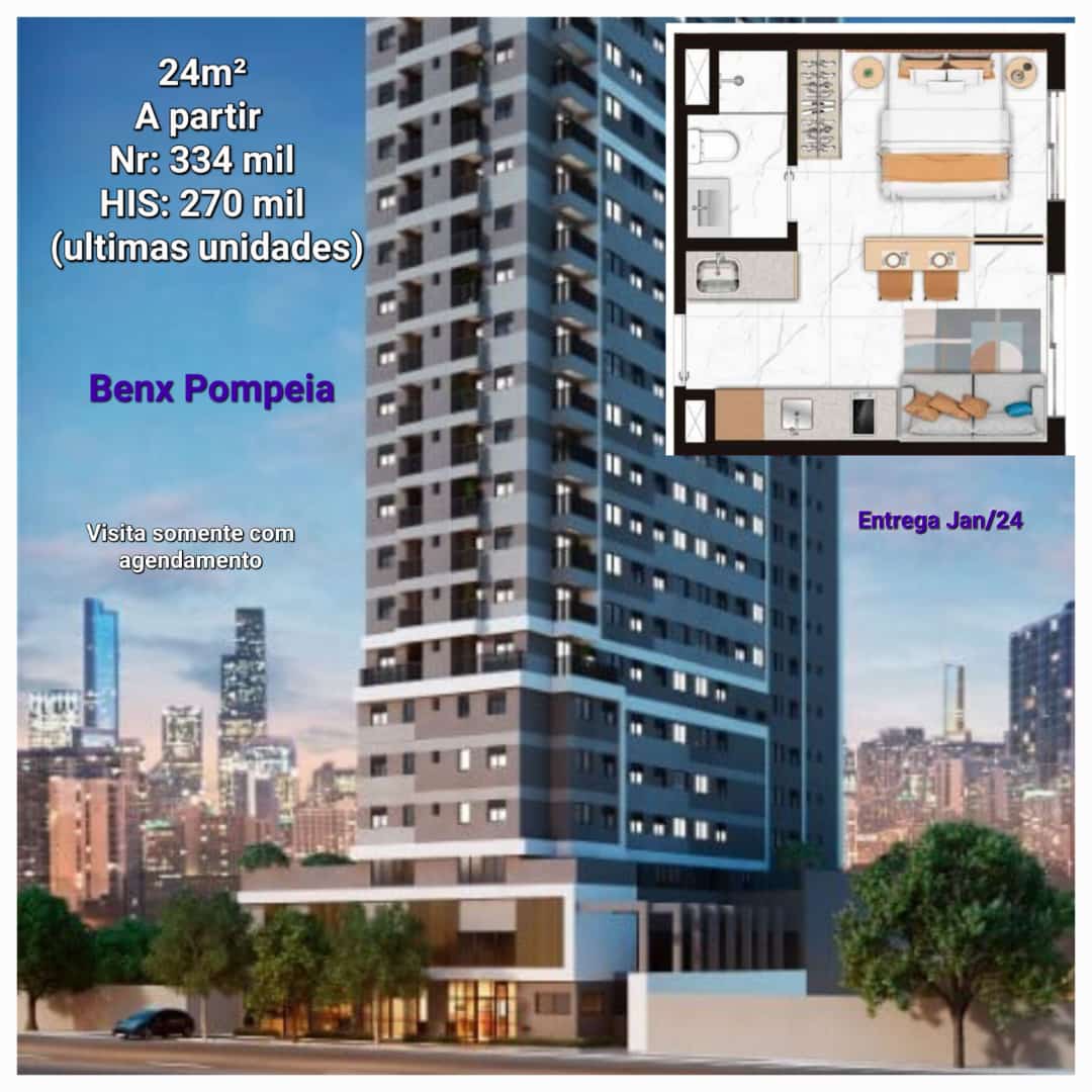 Apartamento à Venda, 24 m²em Vila Pompéia - São Paulo