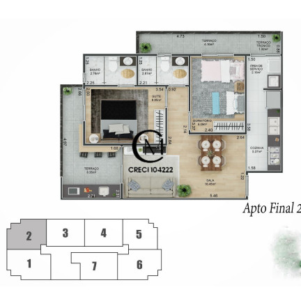 Imagem Apartamento com 2 Quartos à Venda, 63 m² em Boqueirão - Praia Grande Imagem Apartamento com 2 Quartos à Venda, 63 m² em Boqueirão - Praia Grande
