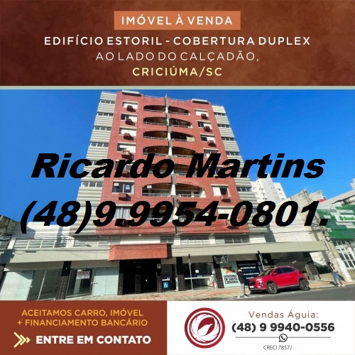 Imagem Cobertura com 3 Quartos à Venda, 291 m² em Centro - Criciúma Imagem Cobertura com 3 Quartos à Venda, 291 m² em Centro - Criciúma