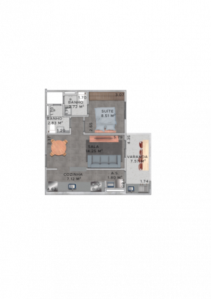 Imagem Apartamento com 1 Quarto à Venda, 53 m² em Real - Praia Grande