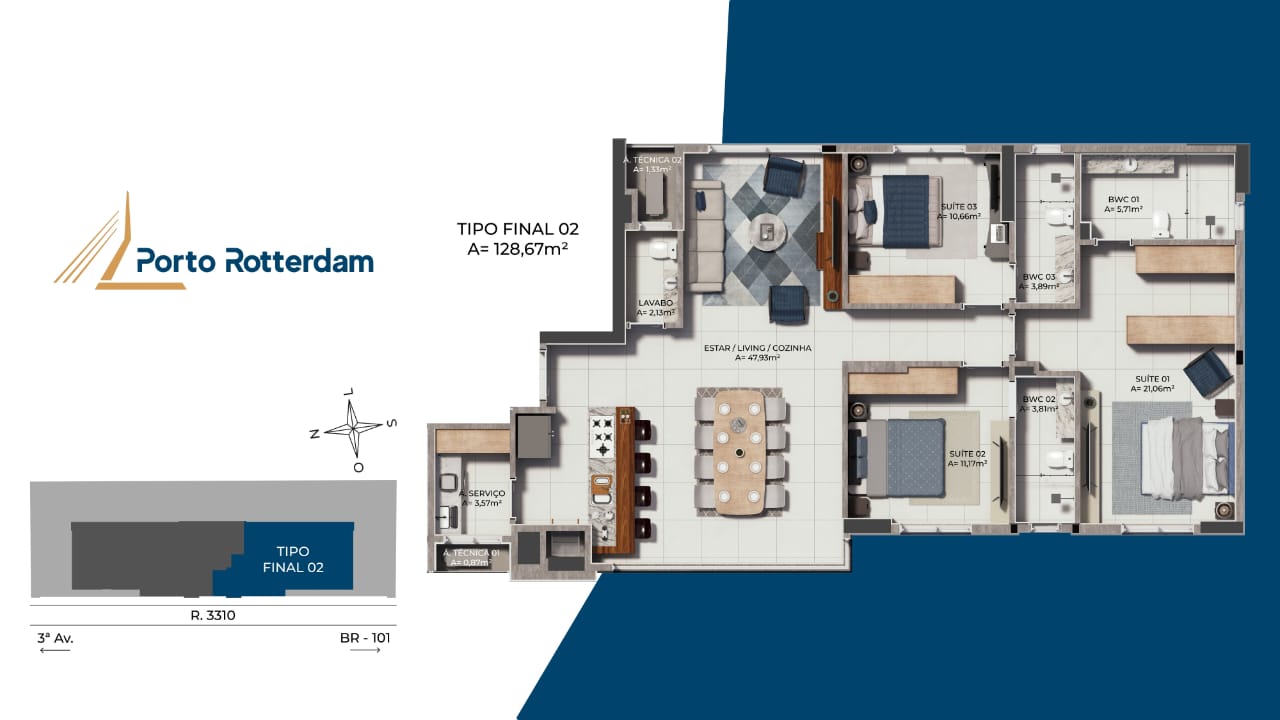 Imagem Apartamento com 3 Quartos à Venda, 129 m²em Centro - Balneário Camboriú