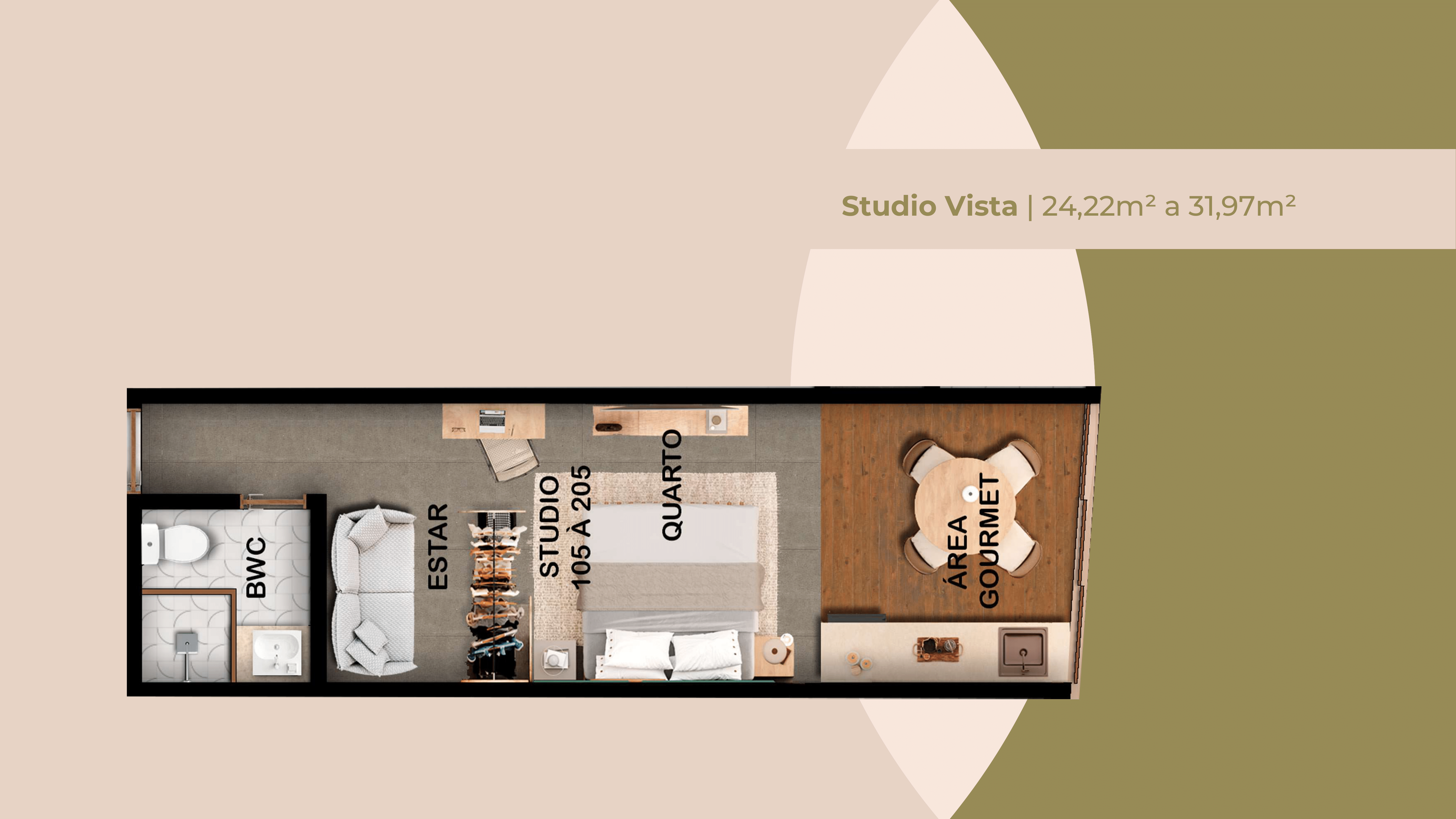 Imagem Studio com 1 Quarto à Venda, 24 m² em - Tamandaré Imagem Studio com 1 Quarto à Venda, 24 m² em - Tamandaré