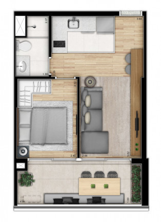 Imagem Apartamento com 1 Quarto à Venda,  em Bela Vista - São Paulo