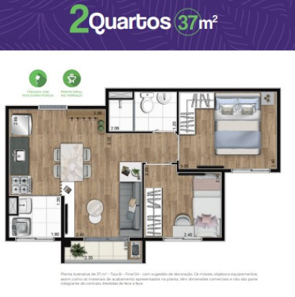 Imagem Apartamento com 2 Quartos à Venda, 41 m² em Jardim Celeste - São Paulo