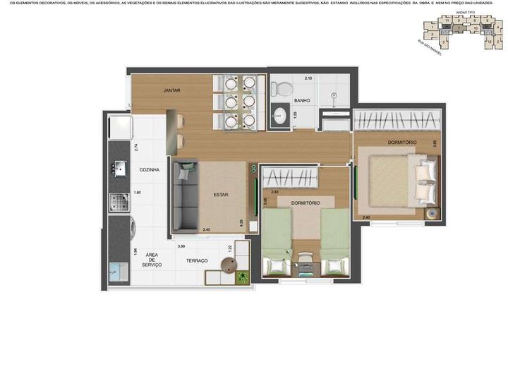 Imagem Apartamento com 2 Quartos à Venda, 50 m² em Centro - Diadema