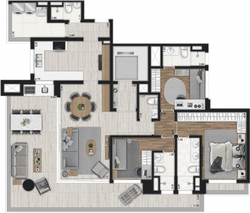 Imagem Apartamento com 3 Quartos à Venda, 153 m² em Moema - São Paulo