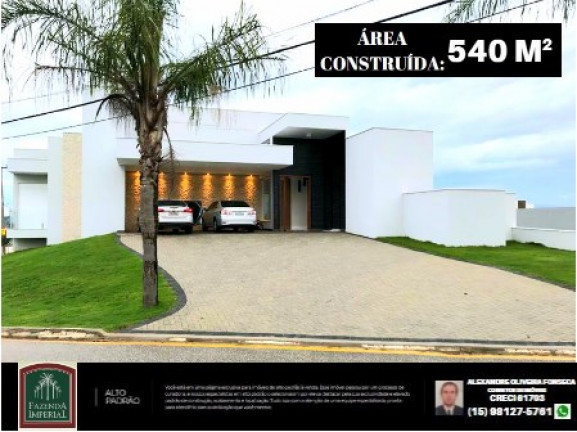 Casa de Condomínio com 4 Quartos à Venda, 540 m² em Parque Reserva Fazenda Imperial - Sorocaba