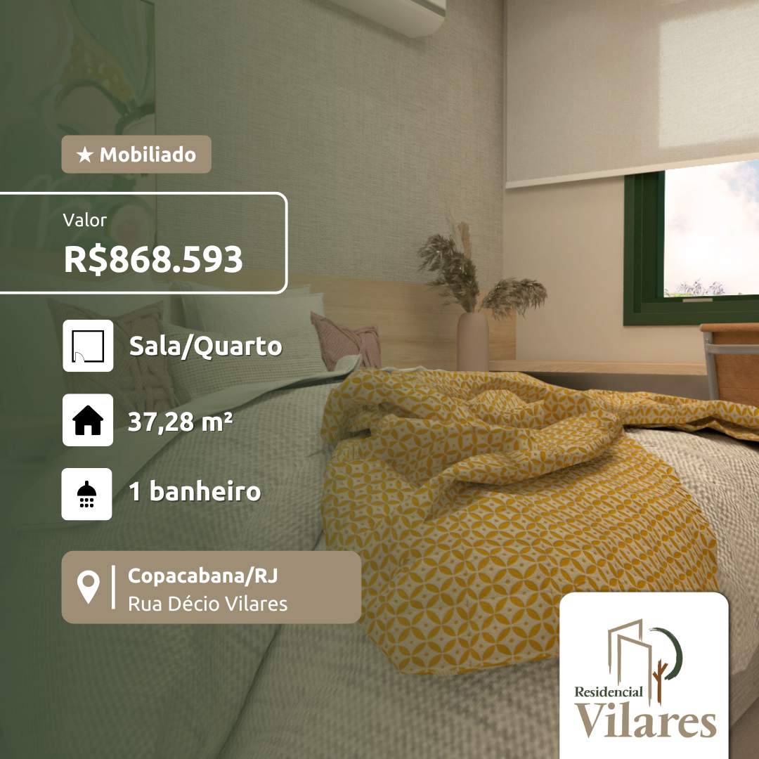 Imagem Apartamento com 1 Quarto à Venda, 33 m²em Copacabana - Rio de Janeiro