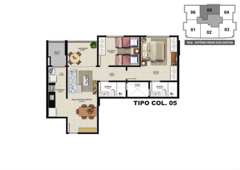 Imagem Apartamento com 3 Quartos à Venda, 86 m² em Itapuã - Vila Velha Imagem Apartamento com 3 Quartos à Venda, 86 m² em Itapuã - Vila Velha