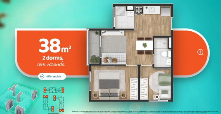 Imagem Apartamento com 2 Quartos à Venda, 38 m² em Vila Sofia - São Paulo